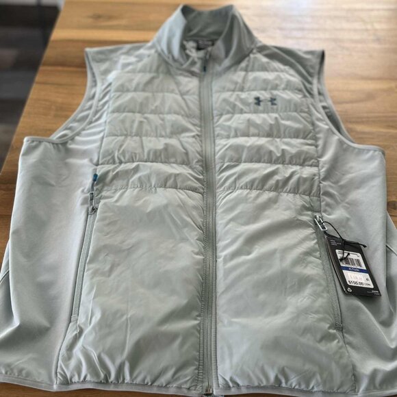 Under Armour Men’s Insulated Vest – Light Gray/Blue, NWT - Picture 1 of 3